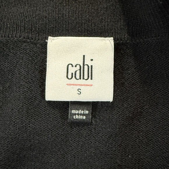 Cabi Women's S Black Button Front Cropped Cardigan Sweater Pockets Style 3891 - Picture 3 of 10
